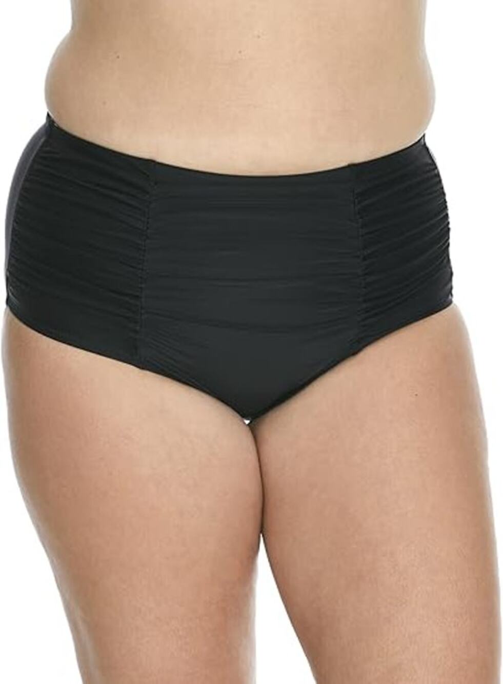 Raisins Curve Plus Size Coco Ruched Bikini Bottoms Black